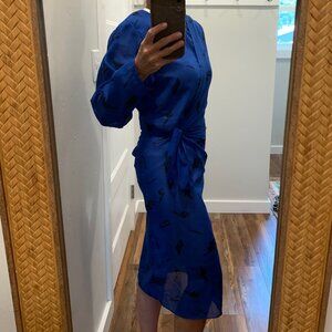 Vintage 80s Charlee Allison Side Tie Dress Medium